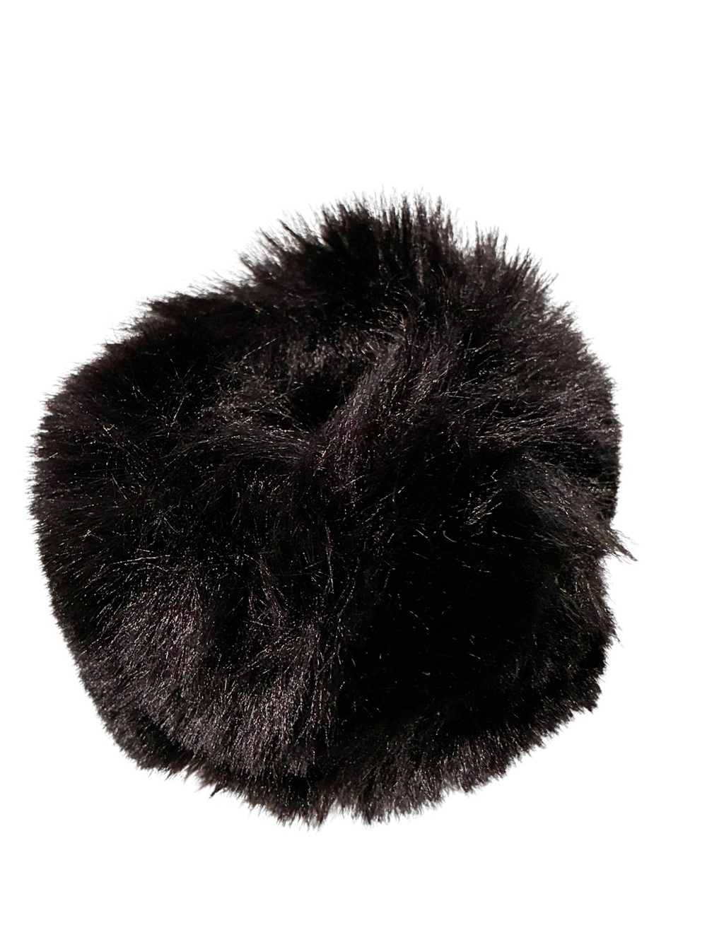 Tyler Boe Black Fluffy Fur Slap Bracelet Wrist Cuff - Picture 1 of 3